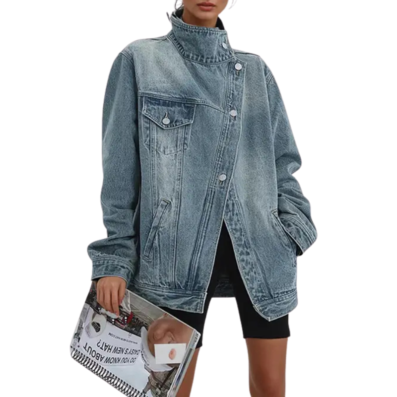 Sarah | Street Style Trendy Asymmetric Button Jacket