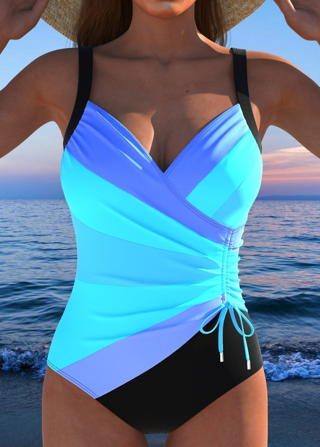 Eloria – Elegant swimsuit with colorful print