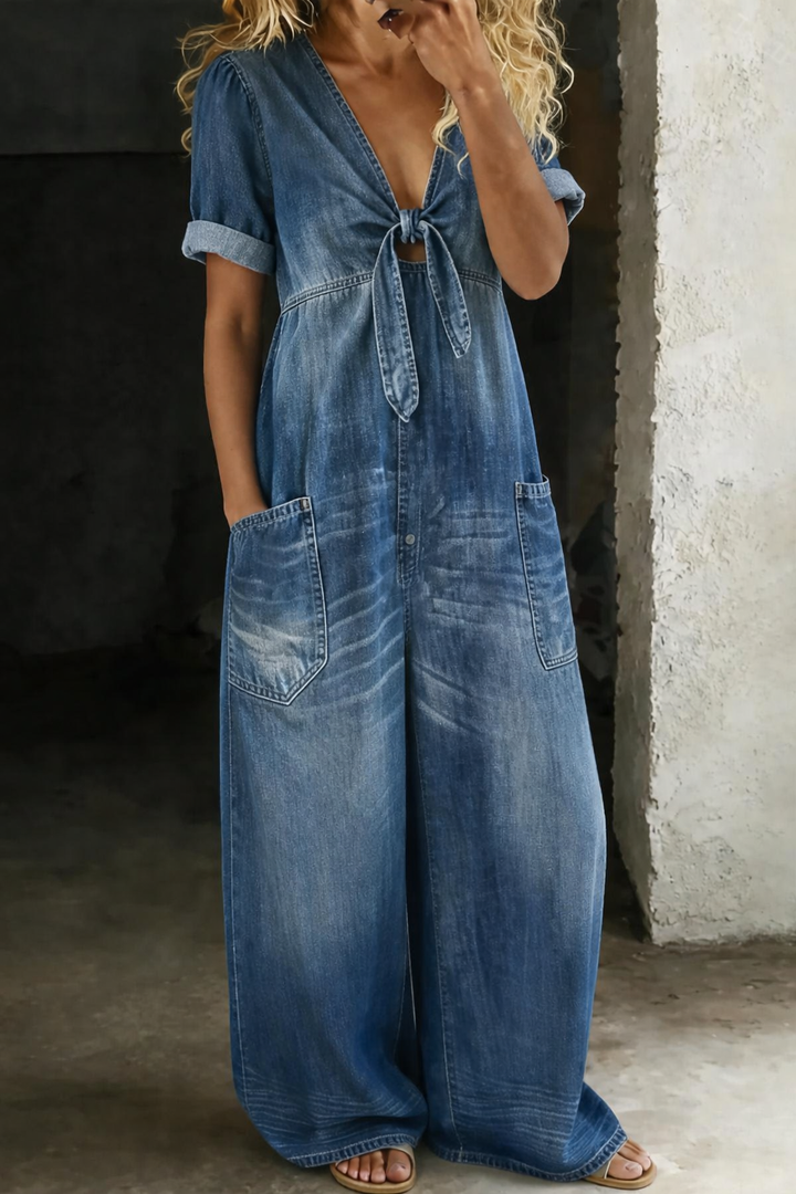 MARA™ | Combinaison denim col V