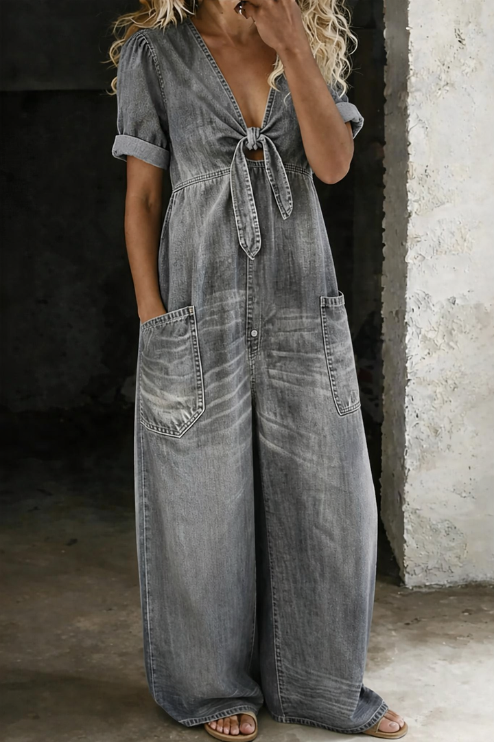 MARA™ | Combinaison denim col V