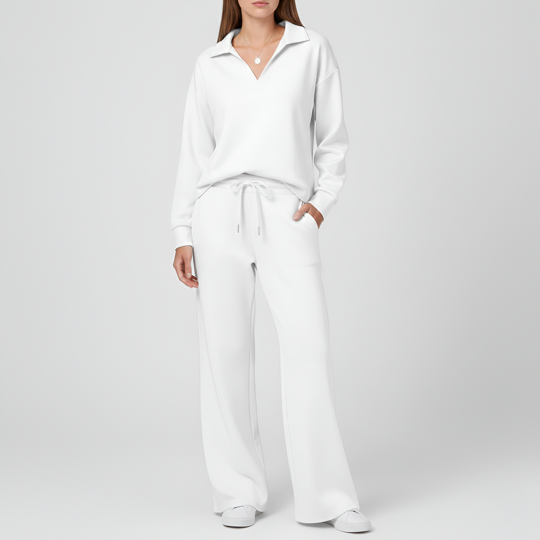 Valerios Fashion komplet damski dres z bawełny z polarem