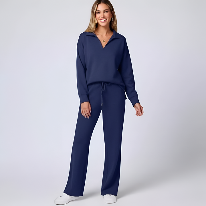 Valerios Fashion komplet damski dres z bawełny z polarem