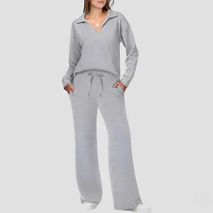 Valerios Fashion komplet damski dres z bawełny z polarem