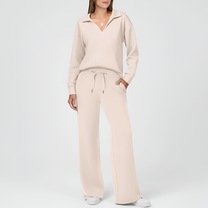 Valerios Fashion komplet damski dres z bawełny z polarem
