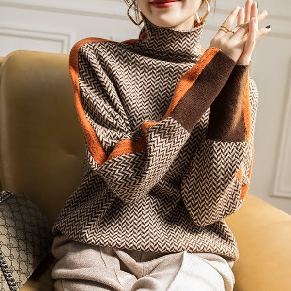 EWELINA | Damski sweter z golfem, komfort i elegancja na co dzień