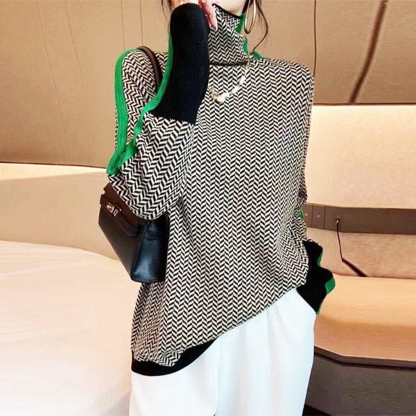 EWELINA | Damski sweter z golfem, komfort i elegancja na co dzień
