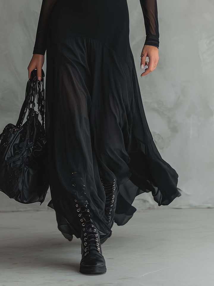 OLGA | Damska długa sukienka maxi, lekka i elegancka