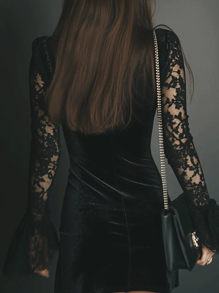 ALINA | Elegancka sukienka wieczorowa z koronką