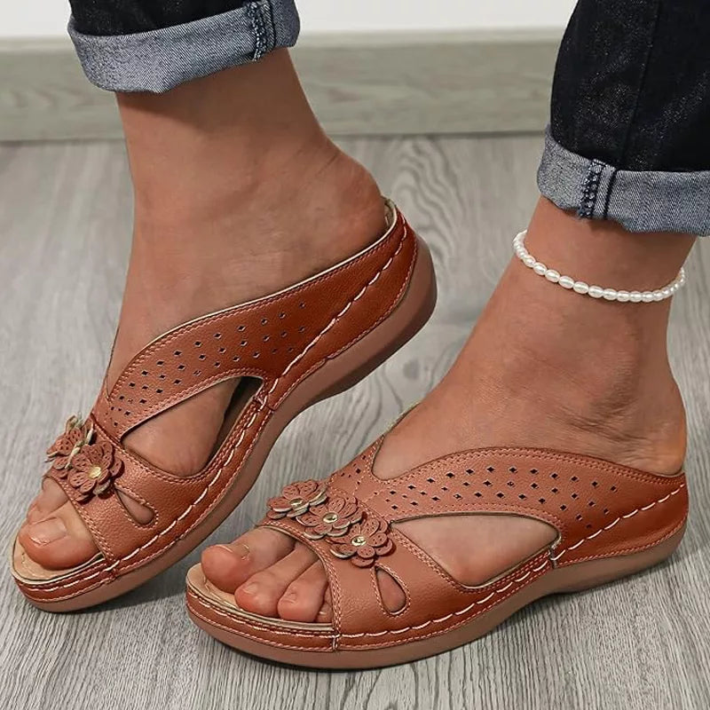 Women’s Casual Floral Slippers Summer Wedge Sandals