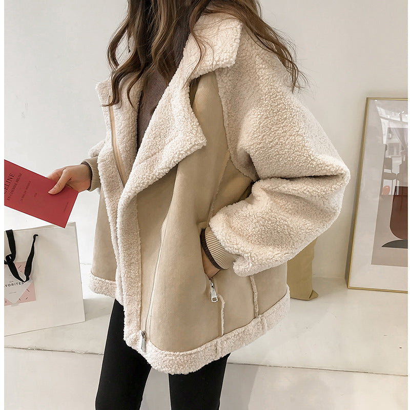 Zara | Stylish Faux Shearling Zip-Up Jacket