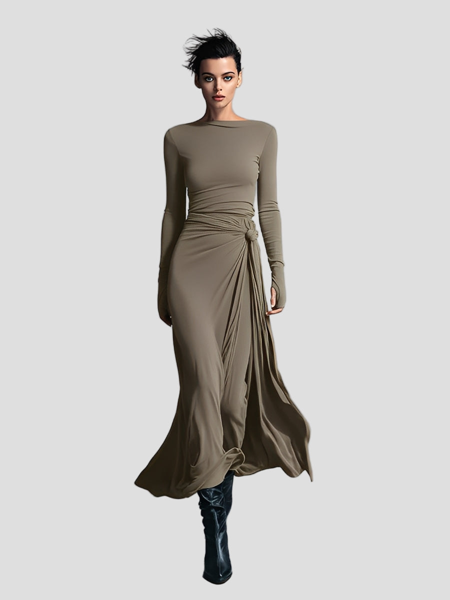 MARIA | Elegancka sukienka z elastycznej tkaniny z efektem modelującym